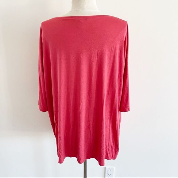 Eileen Fisher Orange Modal Pullover Blouse Top Med - Picture 6 of 8